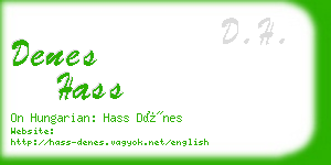 denes hass business card